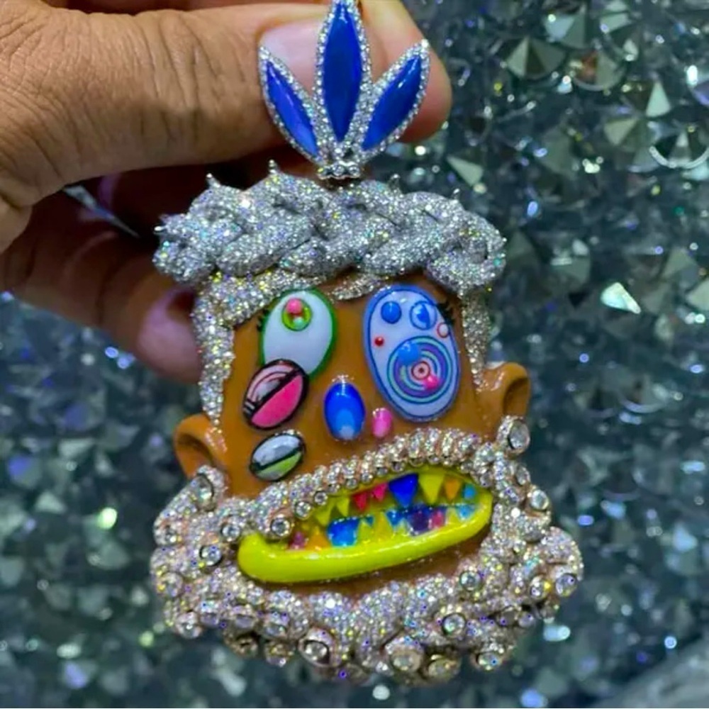 Jewelry Hip Hop Iced Out Full VVS Moissanite
Pendant - Sterling Silver